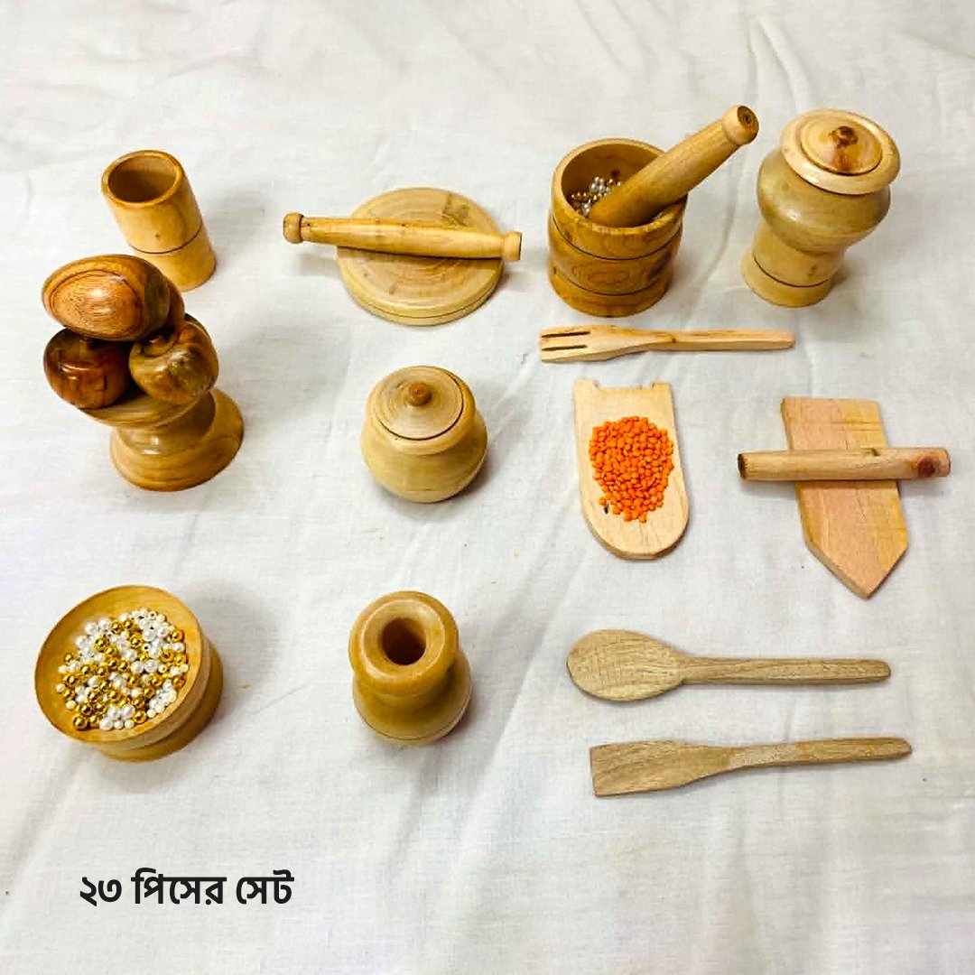 ২৩ এবং ৩৬, পিছের কাঠের প্রিমিয়াম খেলনা সেট - Image 2
